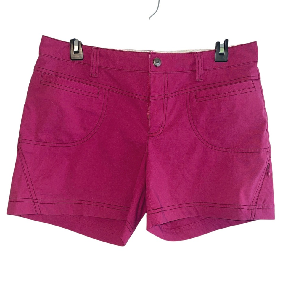 Athleta Trekkie Hiking Shorts Magenta Pink Womens Size 10 Stretch Outdoor